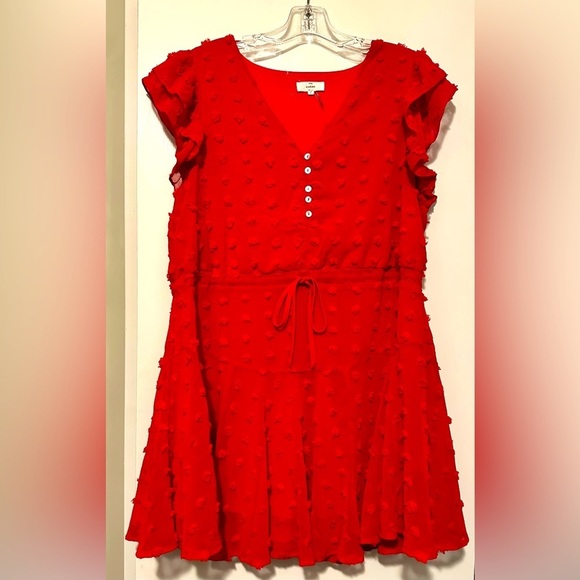 entro Dresses & Skirts - Entro red short sleeve dress size L